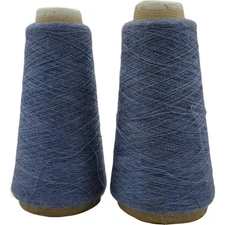 Vintage Mount Vernon Mills Inc Yarn Cone 5485 Dark Blue Lot of 2