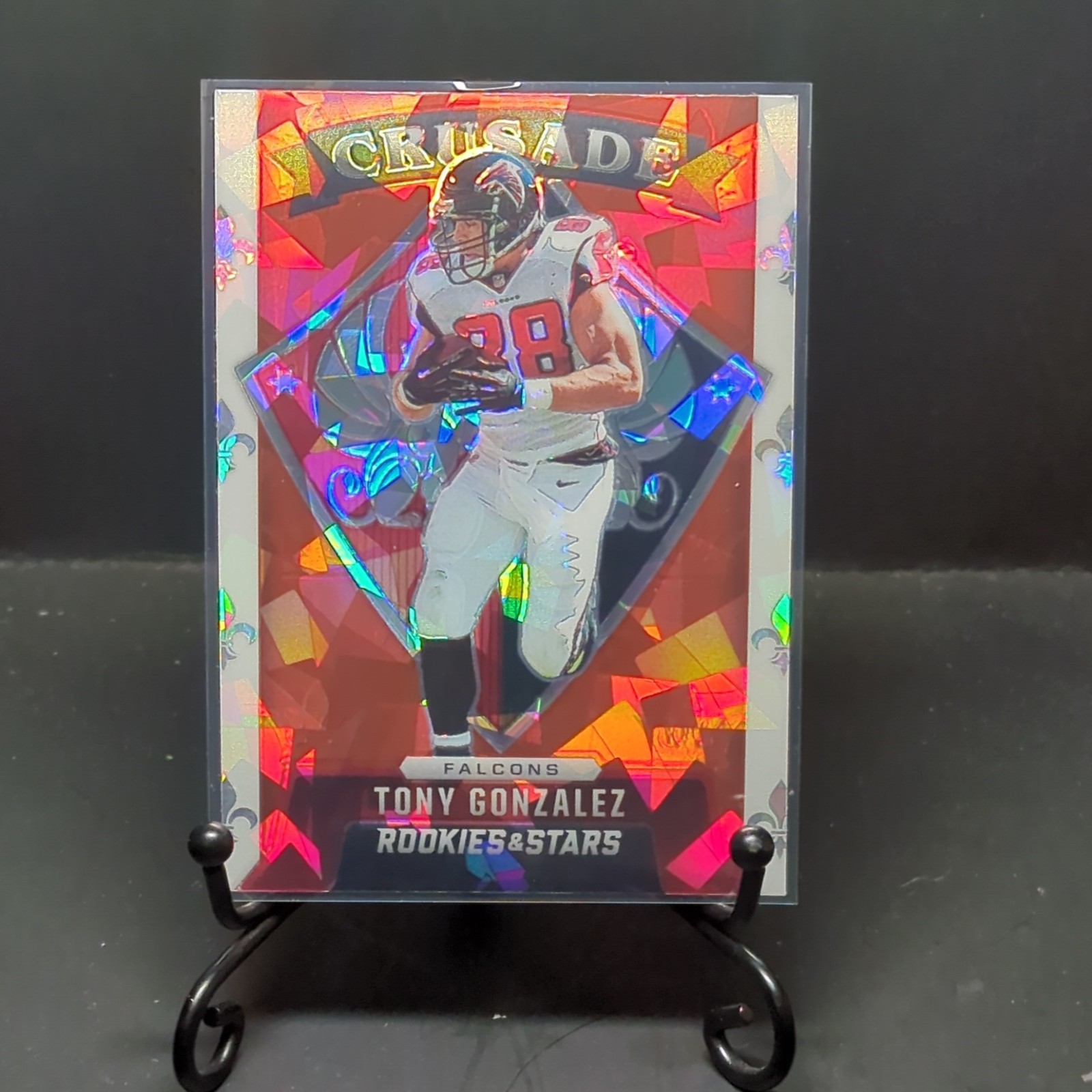 Tony Gonzalez 2021 Panini Rookies & Star Crusade Red Cracked Ice Falcons #CR-19