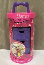 Vintage 1991 Complete 3 Drawer Barbie Cylinder Accessory Snap Case