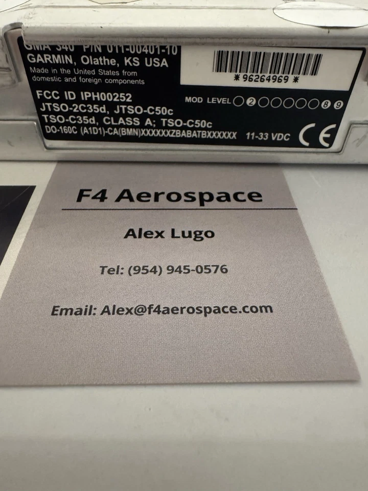 Panel de audio Garmin GMA 340 - N.º de parte: 011-00401-10 Foto 4 de 4