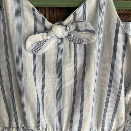 Girls Size 10 Blue And White Striped Romper By Jessica Simpson - Picture 2 of 11