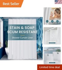 White Shower Curtain Liner 72 X 84 Extra Long Shower Liner Plastic Washable Show