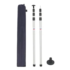 REDCAMP Aluminum Adjustable Camping Tarp Poles, Set of 2, 90" Telescoping Lig...