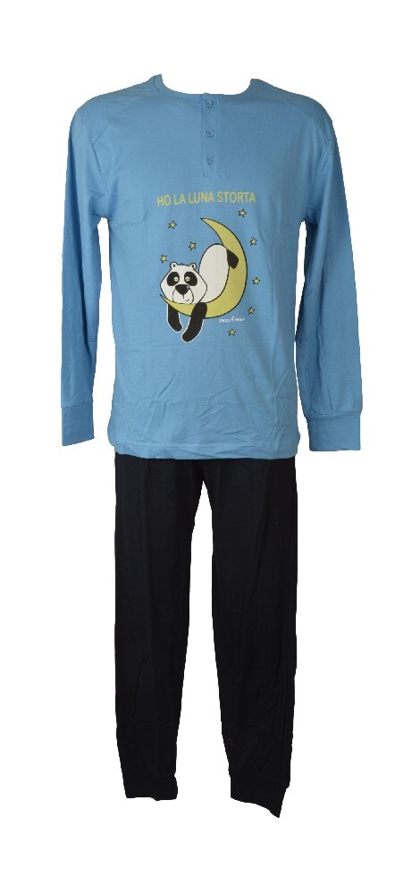 SG Pigiama uomo СУМАСШЕДШАЯ ФЕРМА котоне леггеро маника лунга колло серафино панталоне