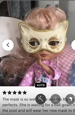 Blythe Doll Cat Masquerade Mask Only