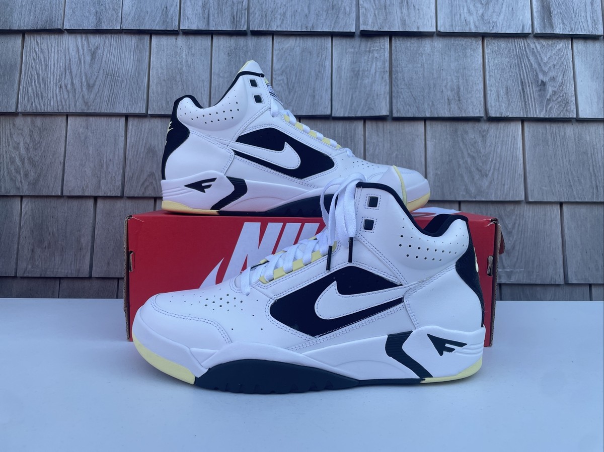 Nike Air Flight Lite Mid White/Lemon/Black Sneakers DV0824 Nike Air Flight Lite Mid White/Lemon/Black Sneakers DV0824