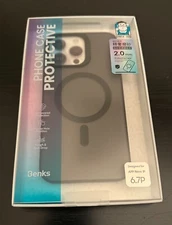 Benks Bare Armour Cell Phone Case iPhone 15 Pro Max Black Magsafe ,NEW,Sealed