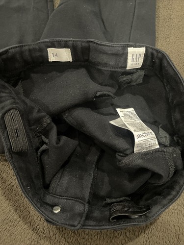 Gap Kids Girls Black Jegging Size 14 Adj Waist Stretch - Picture 6 of 6