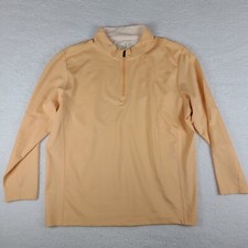 Bobby Jones Sweater Men 3XL XXXL Peach Orange Performance Collection Quarter Zip