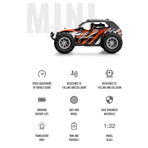 1:32 2.4G Mini RC Cars High Speed 4WD Off Road Monster Truck Remote Control CamA - Picture 11 of 19