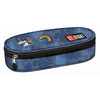 ST.MAJEWSKI ST.RIGHT Mäppchen Federmäppchen Schülermäppchen Schule Case - Jeans & Badges PC1