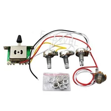 Pots For Strat Guitar PreWired 1 Volume 2 Tone Control 5 Way Switch 3-500K Pot