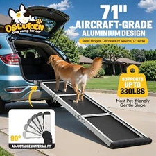 Pet Ramp Foldable 3 Foldable Dog Step for High Bed Non-slip Ladder Ramp Tan/Gray