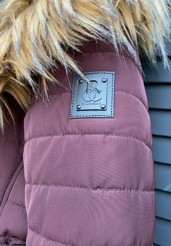 NWT Rocawear Classic Faux Fur Hood Zip Up Jacket Burgundy SZ S - Picture 8 of 8