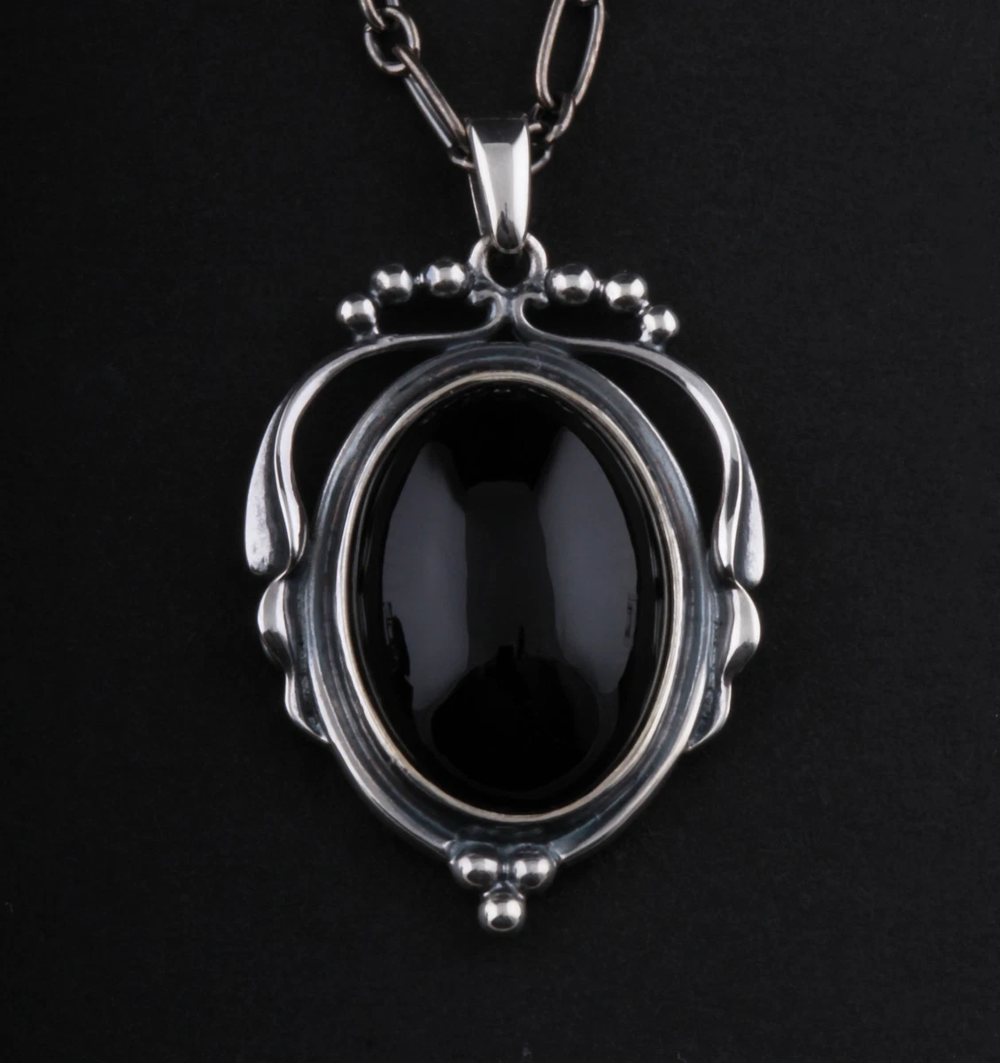 GEORG Sterling Silver Pendant The Year 2017 with Onyx. Heritage. NEW! | eBay