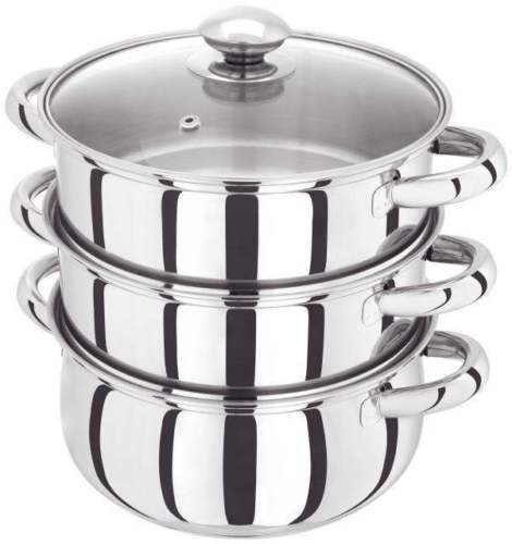 Judge 24cm 3 Tier Induction Vegetable Steamer Food Steam Multi Casserole Pan