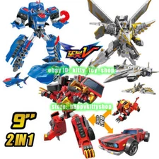 Tobot V Galaxy Detectives 9" Transform Robot Figure Boys Toy Car Plane Vehicle