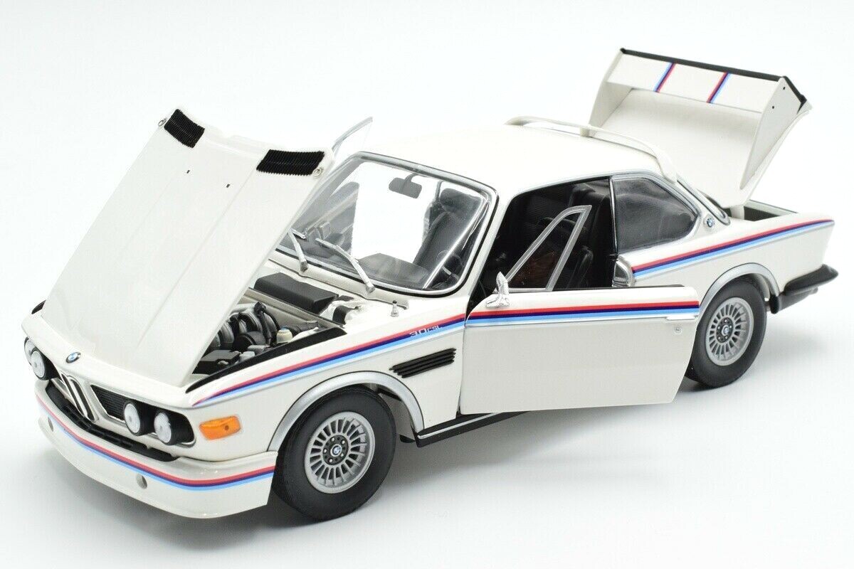 1/18 BMW 3.0 CSL Coupe 1973 White Full Openings Model by