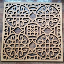 Laser Cut Decorative Damask Square Screen Radiator Cabinet Cover Panel Wall 050