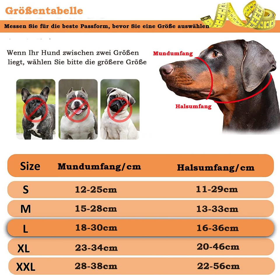Nylon Muzzle for Dogs, Can Prevent Dogs from Biting, Barking and