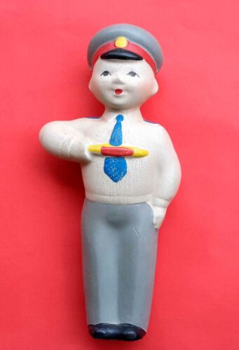 1960's USSR Russian Soviet Rubber Toy POLICEMAN MILITIA MAN RARE - Picture 1 of 6