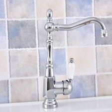 Polished Chrome Kitchen Wet Bar Bathroom Vessel Sink Faucet Mixer Tap esf642