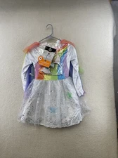 Kids' Light Up Twinkle Stars Unicorn Halloween Costume Dress with Headpiece M
