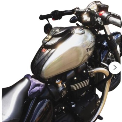 Triumph BOBBER Tank Bag (Strap) with Pouch (Real Cow Leather) High  Quality,fit