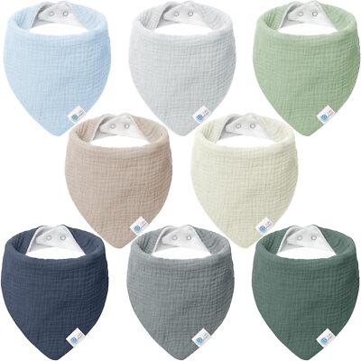 Lulumoon Sabberlätzchen Baby Musselin Dreieckstuch Baby für Junge und Mädchen