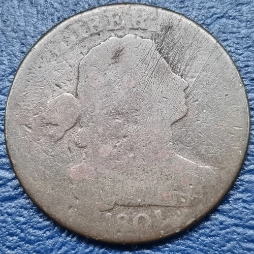 Photo of a 1801-P Large Cent from an eBay listing that sold on Jul 17, 2026