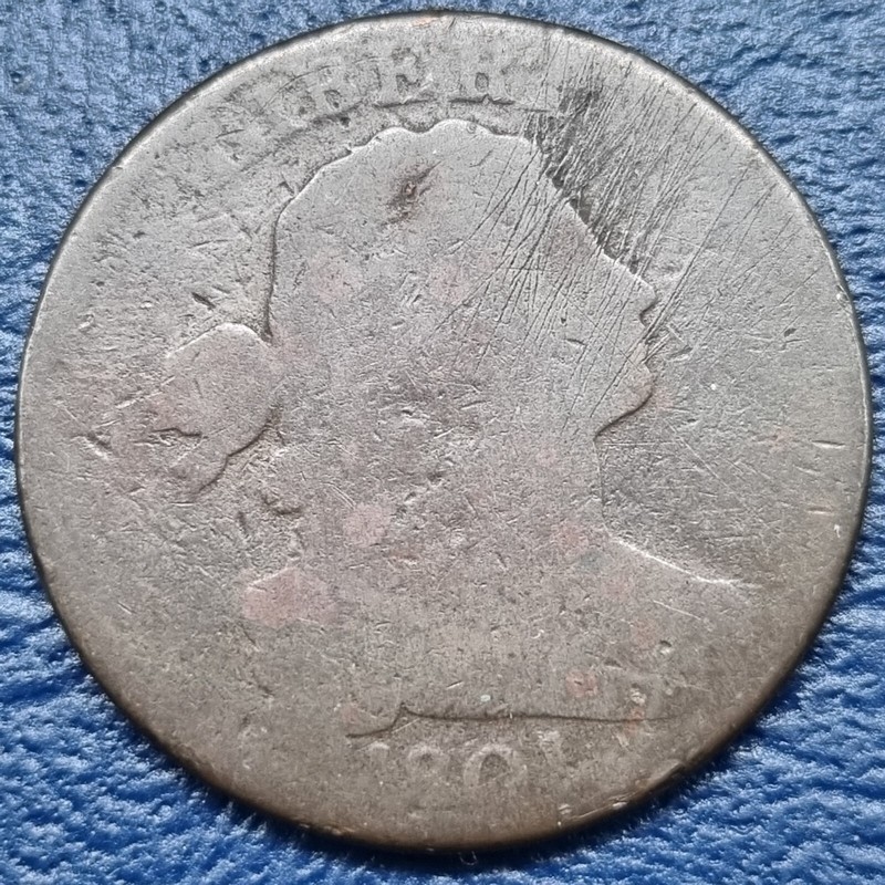 1801 Draped Bust Large Cent 1c Circulated B80#72103