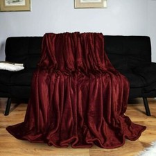 Solara Ultra Soft Burgundy Flower Korean Design Thick u0026 Heavy Blanket  Queen/Full for sale online | eBay