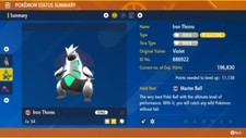 Shiny Iron Thorns 6IV Lv. 54 Adamant Tyranitar Paradox Pokemon Scarlet Violet