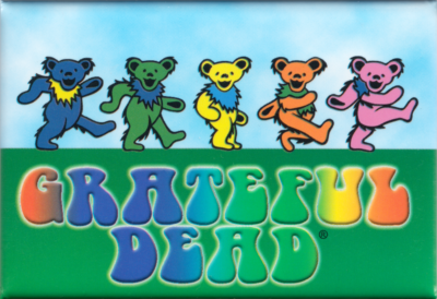 Magnet - Rainbow Dancing Jerry Bears Grateful Dead 1960s Rock