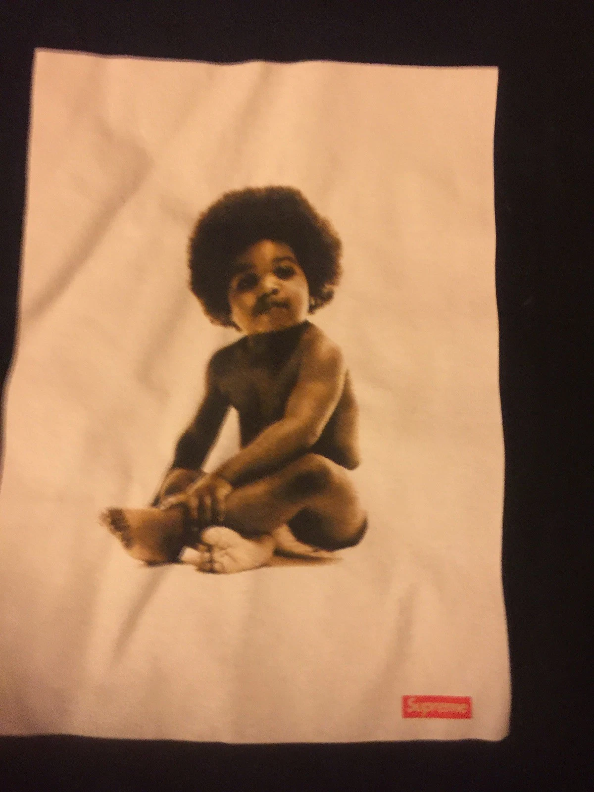 T shirt boîte noire Supreme Biggie FW11 logo M moyen