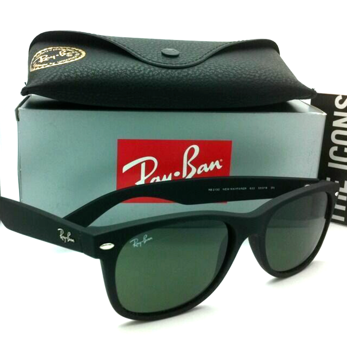 New Ray-Ban XL-Sunglasses RB 2132 NEW WAYFARER 622 58-18 Black