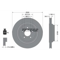 Textar 2X Bremsscheibe Hinten Ø320 Mm FüR Mercedes-Benz S-Klasse W221 C216 CL