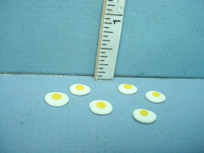 Miniature Eggs, Sunny Side-Up #F099 Non-Edible 1/12th Scale