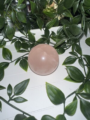 Rosenquarz mit Stern Asterismus Kugel Kristall Heilung Chakra 166g Geschenk