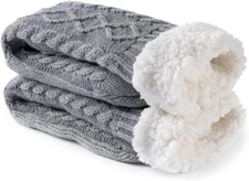 Women's Fuzzy Slipper Socks Warm Plush Fleece Lining Cozy Knit Socks for Home