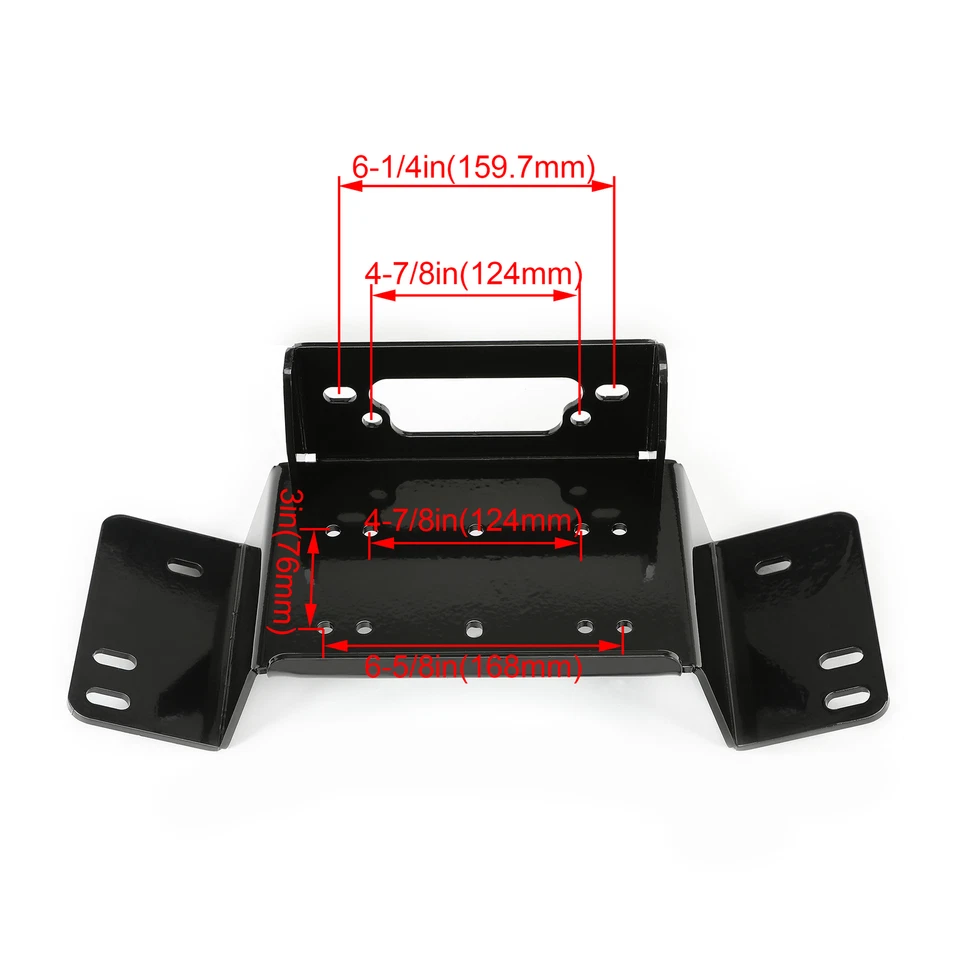 For 2014-2024 Honda Pioneer 700 700-4 UTV Steel Winch Mount Plate Powder Coated - Image 3 of 4