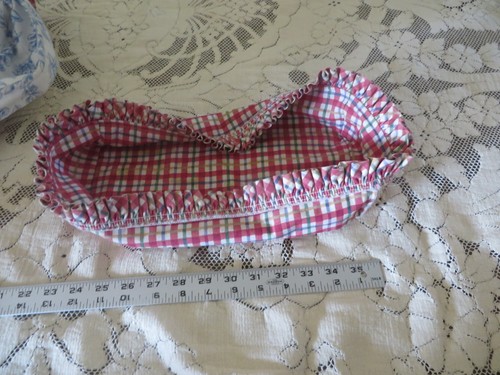 LONGABERGER BASKET liners arcos Varios 8 piezas de panadería que sirven + raya roja a cuadros - Imagen 6 de 8