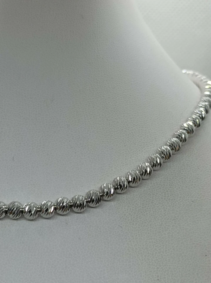 COLLANA ARGENTO MAGLIA LINGOTTINI RODIATA CM 60 MASSICCIA gr. 10,30 EXPLOIT - Immagine 3 di 4