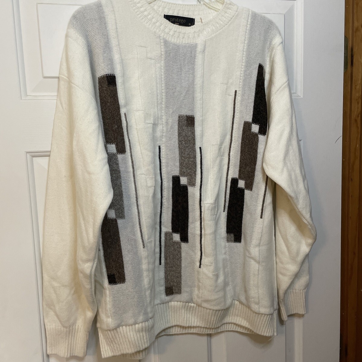90s USA製 Protege collection 3D knit Vintage 90s Protege 3D Knit Textured “Coogi Style” Sweater