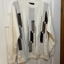 New Protege Collection Vintage Geometric Style 90's Sweater M 3D Knitted