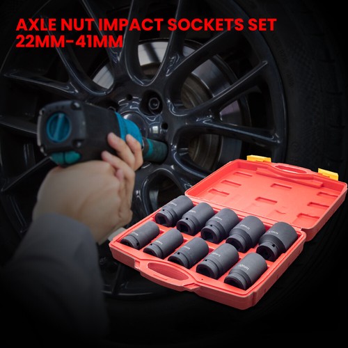 10pcs 22mm-41mm 3/4" Impact Socket Set Metric Deep Sockets Garage Workshop Tool - Picture 4 of 12