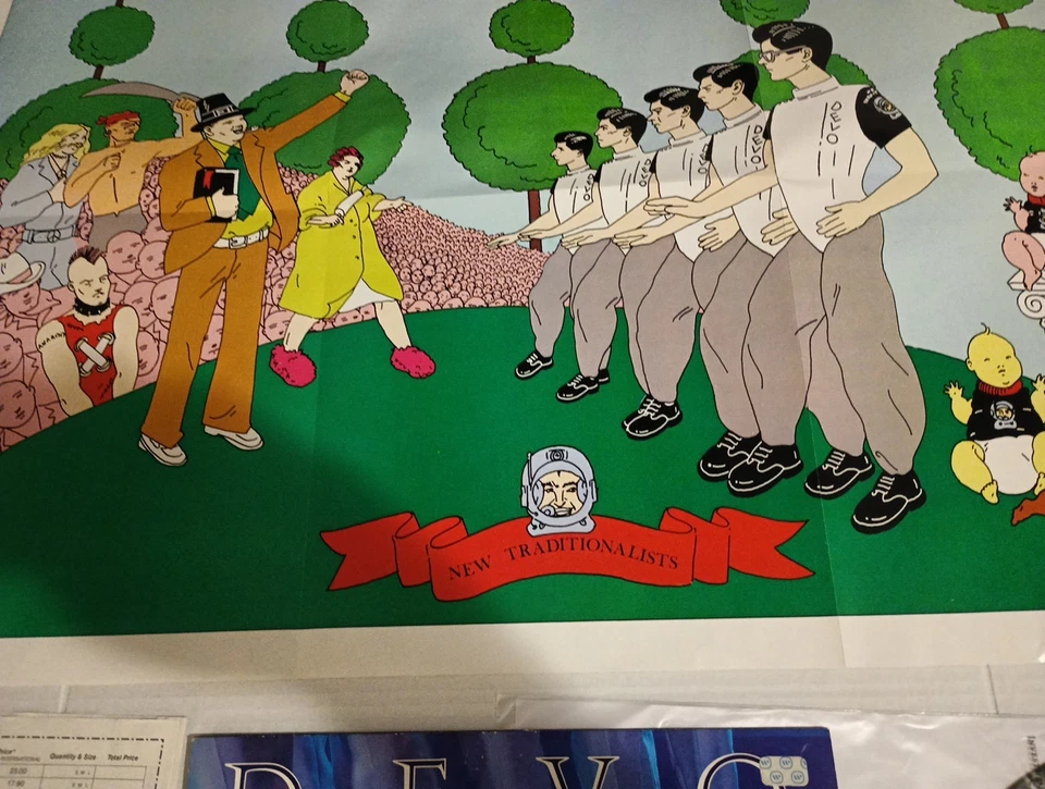 DEVO New Traditionalists '81 Vinyl (NM) Cover(NM) Poster(NM) Amazing .D-E-V-O! - Image 3 of 4