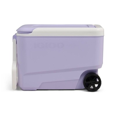 IGLOO WHEELIE 53 CANS/38QT ROLLING COOLER - LILAC BREEZE