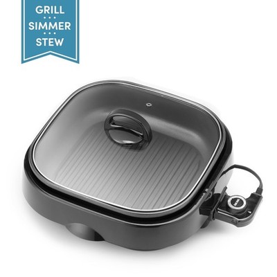 Home Outdoor Cooking Kitchen 4-Qt. 3-in-1 Grillet Electric Grills Grill Food