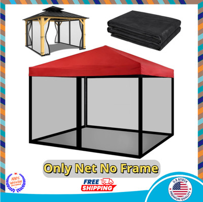 10x10 Mosquito Net with Zipper for Patio Camping Gazebo and Canopy Tent, Outdoor